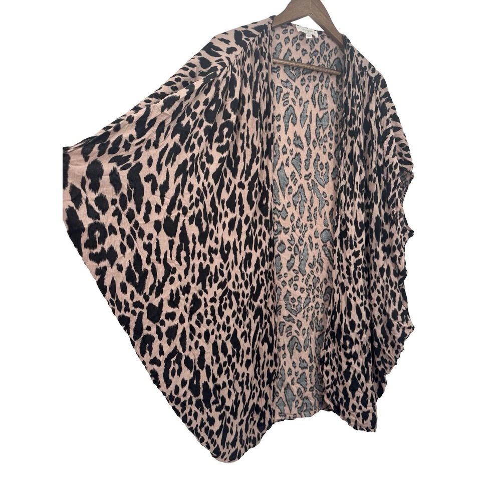 Umgee plus size 1X 2X Animal Print Cocoon Kimono Oversized beachy cover up gauze